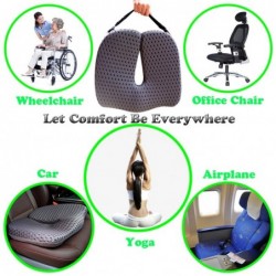 Memory foam cushion - chair seat support - non-slip - back pain relief
