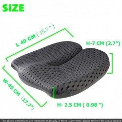 Memory foam cushion - chair seat support - non-slip - back pain relief