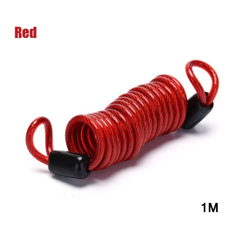 Bicycle / motorcycle anti-theft lock - spring cable wire