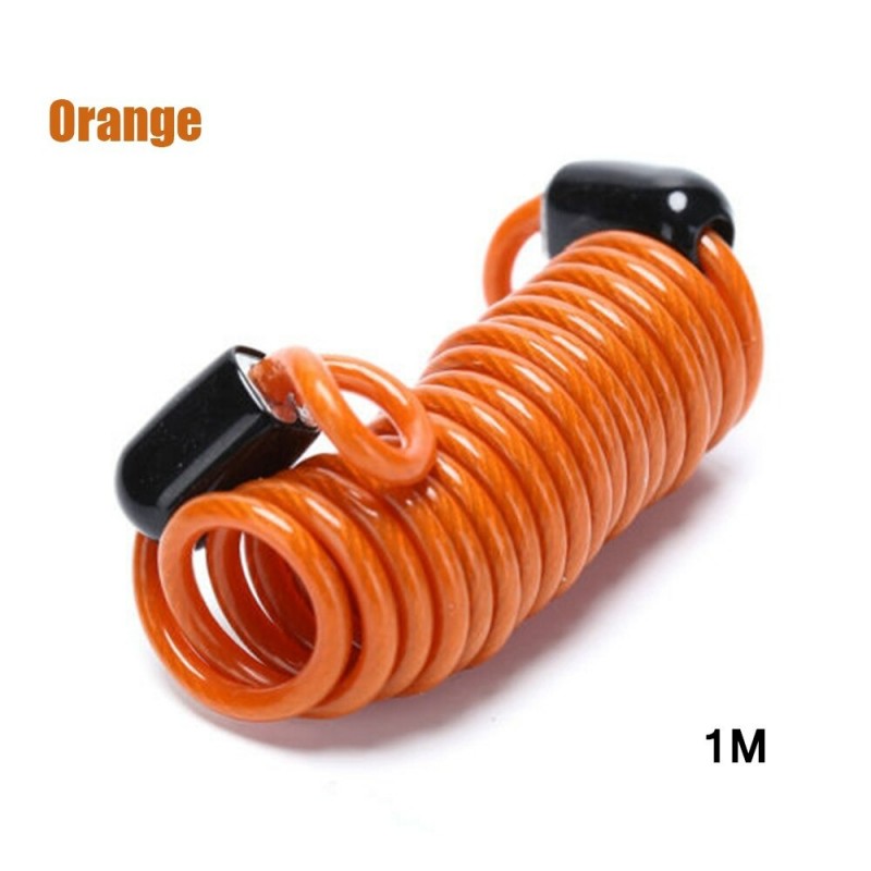 Bicycle / motorcycle anti-theft lock - spring cable wire