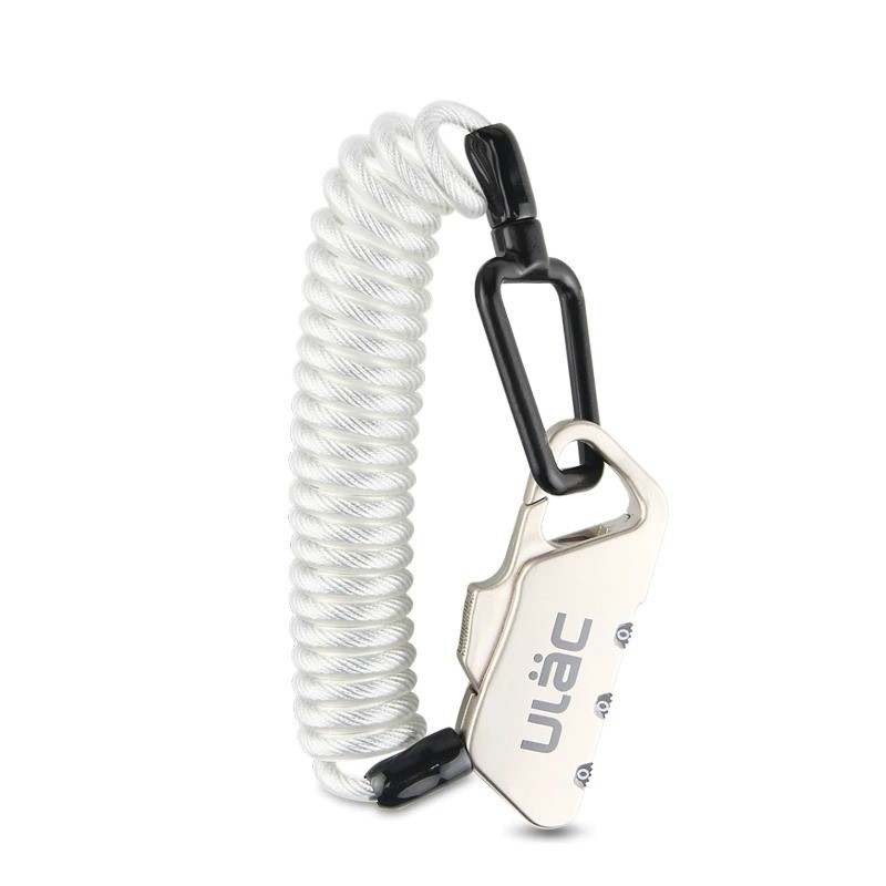 Mini cadeado para bicicleta - antifurto - corda extensível - combinação de 3 dígitos - 1200mm