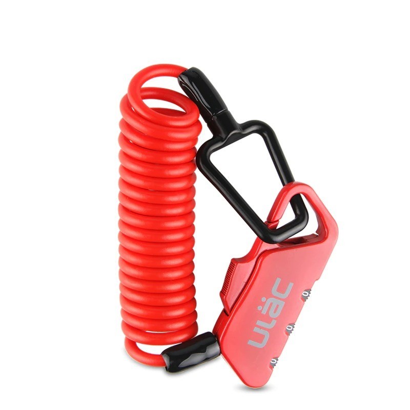 Mini cadeado para bicicleta - antifurto - corda extensível - combinação de 3 dígitos - 1200mm