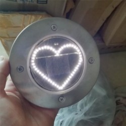 Heart shaped solar lamp - garden light - lawn / porch / patio