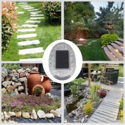 Decorative LED stone - solar garden light - waterproof - garden / patio