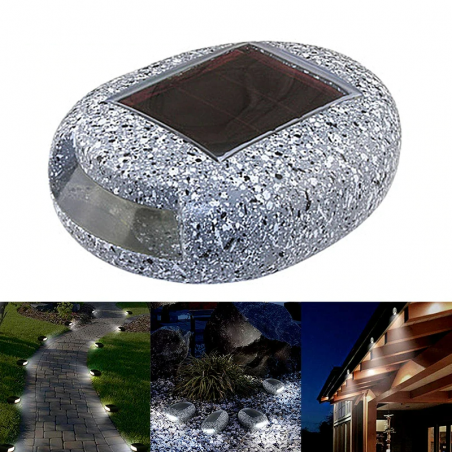 Decorative LED stone - solar garden light - waterproof - garden / patio