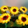 Sunflower shaped garden light - solar powered - LED - waterproof