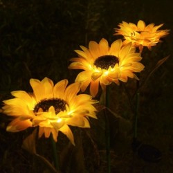 Sunflower shaped garden light - solar powered - LED - waterproof