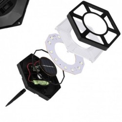 Solar garden light - ground lamp - waterproof - LED - hexagon shaped - driveway / lawnSolar lighting
