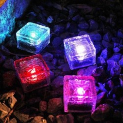 Garden / driveway solar light - brick / glass stone - LED