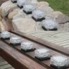 Garden / driveway solar light - brick / glass stone - LED