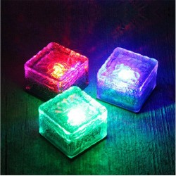 Garden / driveway solar light - brick / glass stone - LED