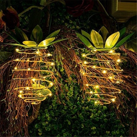 Solar garden light - hanging lamp / lantern - waterproof - LED - pineapple shape