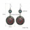 Vintage ethnic style earrings - with rhinestones / red enamelEarrings