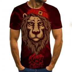Modern short sleeve t-shirt - with 3D animal print