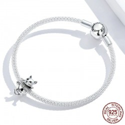 Little kitten - pendant / charm for bracelet - 925 sterling silver
