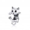 Little kitten - pendant / charm for bracelet - 925 sterling silver