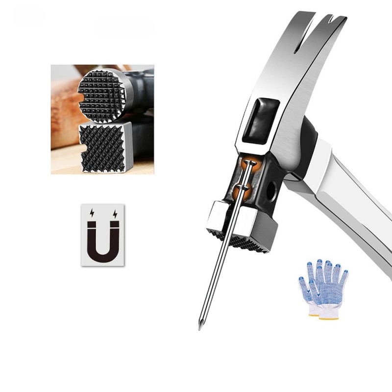 Multifunctional nail hammer - magnetic claw - square / round - 100Z/130Z