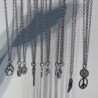 Stainless steel necklaces - long chain - sun / compass/ paw / yin yang