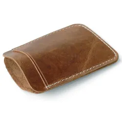 Slim leather wallet - with metal clip - money holderWallets