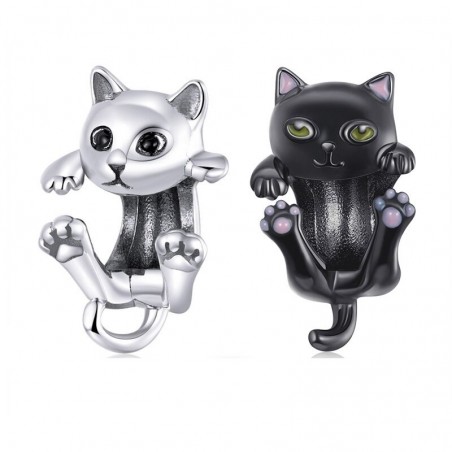 Little kitten - pendant / charm for bracelet - 925 sterling silver