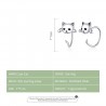 Earrings with small kitty - 925 sterling silverEarrings