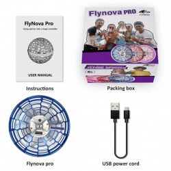 Flynova Pro - Flying Ball Spinner - with Magic Controller - Dynamic - RGB Lights - Double Pass - RC Drone Quadcopter
