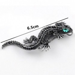 Vintage brooch with crystal lizardBrooches