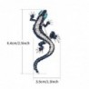 Navy crystal lizard - brooch