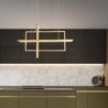 Luxurious chandelier - ceiling light - LED - minimalist rectangle design - 2 / 3 / 4 heads