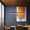 Luxurious chandelier - ceiling light - LED - minimalist rectangle design - 2 / 3 / 4 heads