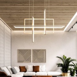 Luxurious chandelier - ceiling light - LED - minimalist rectangle design - 2 / 3 / 4 heads