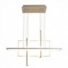 Luxurious chandelier - ceiling light - LED - minimalist rectangle design - 2 / 3 / 4 heads