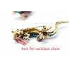 Fashionable brooch - vintage crystal lizard