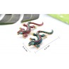 Fashionable brooch - vintage crystal lizard