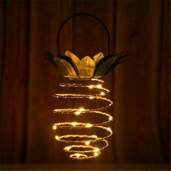 Solar garden light - hanging lamp / lantern - waterproof - LED - pineapple shape