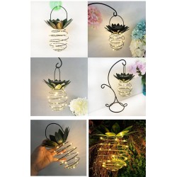 Solar garden light - hanging lamp / lantern - waterproof - LED - pineapple shape