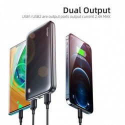 Essager - power bank - portable charger - external battery - 10000mah / 2000mah