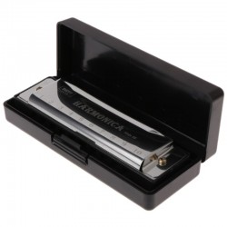 Harmonica - 10 holes - key C - musical instrument - with caseHarmonica