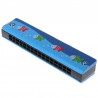 Wooden harmonica - double-row - 16 holes - cartoon designHarmonica