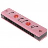 Wooden harmonica - double-row - 16 holes - cartoon designHarmonica