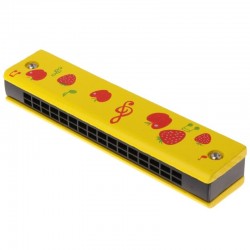 Wooden harmonica - double-row - 16 holes - cartoon designHarmonica