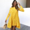 Autumn polka dot dress - with long sleeves