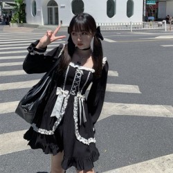Japanese / gothic / lolita style - vintage mini dress