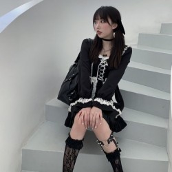 Japanese / gothic / lolita style - vintage mini dress