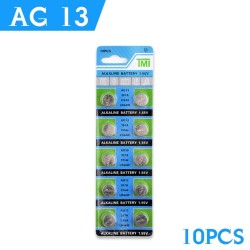 AG13 - 1,55 V - pilha alcalina - 10 peças