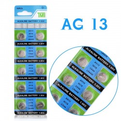 AG13 - 1,55 V - pilha alcalina - 10 peças