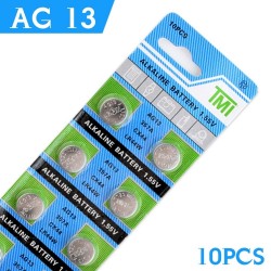 AG13 - 1,55 V - pilha alcalina - 10 peças