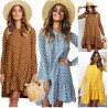 Autumn polka dot dress - with long sleeves