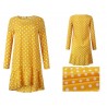 Autumn polka dot dress - with long sleeves