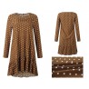 Autumn polka dot dress - with long sleeves